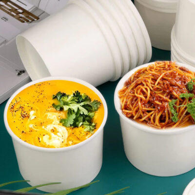 White Paper Food Container – 16 oz, 500 pcs
