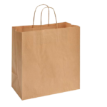 Paper Shopping Bags with Handle – 13″ x 7″ x 13″, Kraft, 200/Case