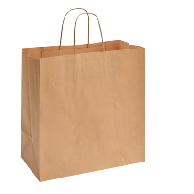 Paper Shopping Bags with Handle – 13″ x 7″ x 13″, Kraft, 200/Case