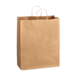 Paper Shopping Bags with Handles – 16″ x 6″ x 19″, Kraft, 200/Case
