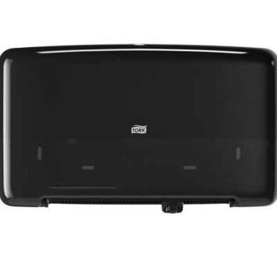 Tork Mini Twin Jumbo Toilet Paper Roll Dispenser – Black, T2