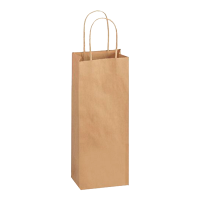 Paper Shopping Bags with Handles – 5″ x 3″ x 12″, Kraft, 250/Case