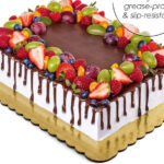 Square Scalloped Edge Cake Board – 10″ x 10″ x 0.07″, Silver, 100/Case
