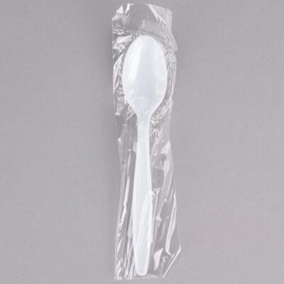 Plastic Tea Spoons – White, Wrapped, 1000 pcs