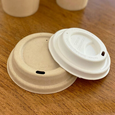 Koality Sugarcane Dome Lids for Coffee Cups – For 8 oz Cups, 1000 pcs