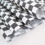 Checker Wax Paper – Black, Greaseproof, 12″ x 12″, 1000 pcs