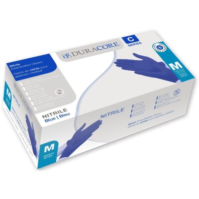 DuraCore Nitrile Gloves – Blue, Medium, 3000/Case