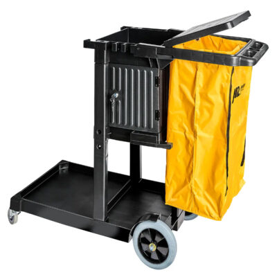 M2 Janitorial Cleaning Cart – With Locking Cabinet, Large