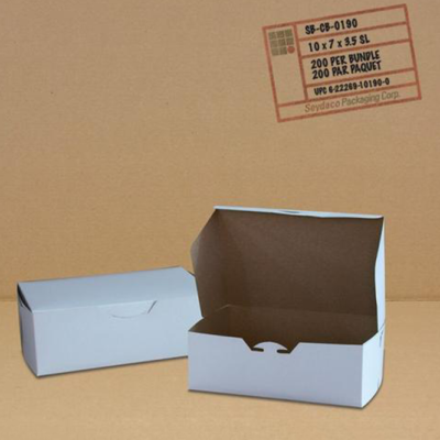 Mark’s Choice Cake Box – White, 10″ x 7″ x 3.5″, 100/Case