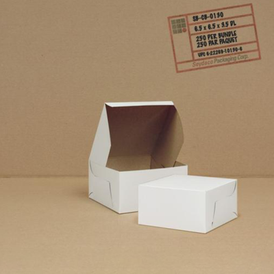 Mark’s Choice Cake Box – White, 6.5″ x 6.5″ x 3.5″, 250/Case