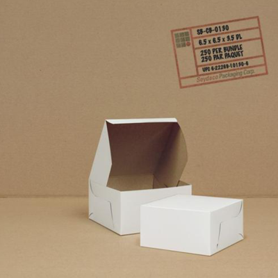 Mark’s Choice Cake Box – White, 7″ x 7″ x 3.5″, 250/Case