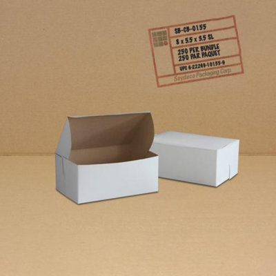 Mark’s Choice Cake Box – White, 8″ x 5.5″ x 3.5″, 250/Case