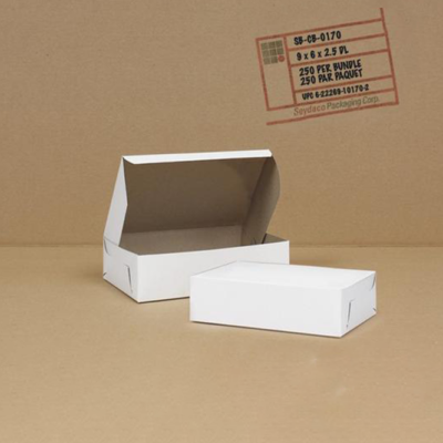Mark’s Choice Cake Box – White, 9″ x 6″ x 2.5″, 250/Case