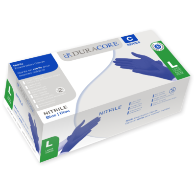 DuraCore Nitrile Gloves – Blue, Large, 3000/Case