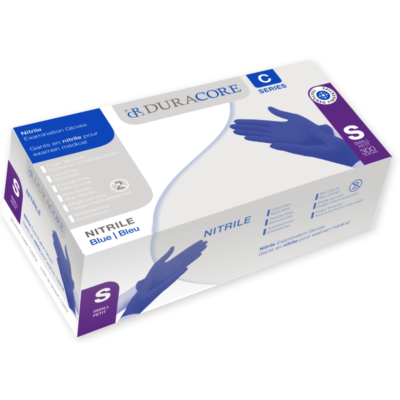 DuraCore Nitrile Gloves – Small, Blue, 3000/Case