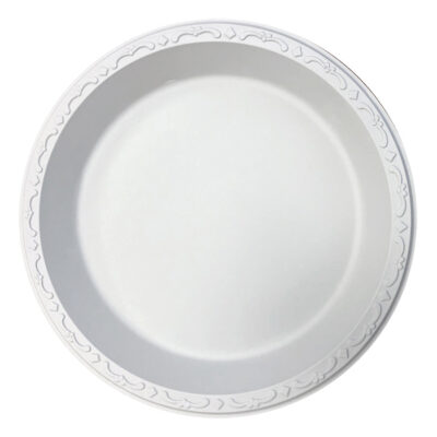 Pebble White Plate – 1-Comp, Ivory, 10.25″, 400 pcs