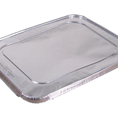 Foil Lids for Aluminum Steam Table Containers – Half Size, 100/Case