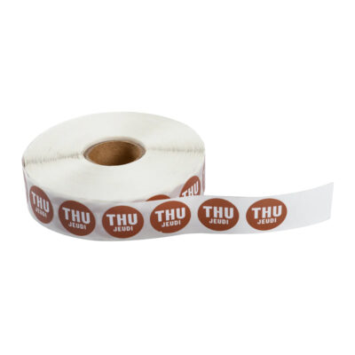 Food Rotation Labels – 3.4″, Round, Thursday, 2000/Roll, 2 Rolls/Box