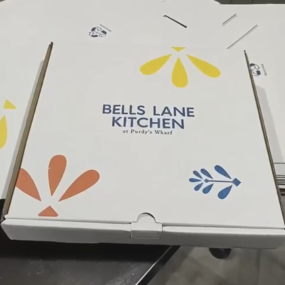 Bells Kitchen Pizza Box, Printed, Corrugated, 11”, 50 Pcs