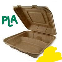 Koality PLA-Coated Sugarcane Food Container – 3-Comp, 8″ x 8″ x 3″, 200/Case