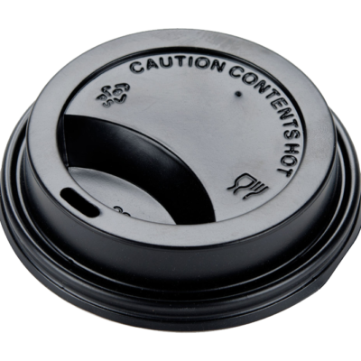 Coffee Cup Lids – Black, Fits 8 oz, 80 mm, 1000 pcs