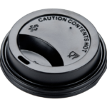 Hy-Pax Black Dome Lids for Coffee Cups – For 8 oz Cups, 80 mm, 1000 pcs