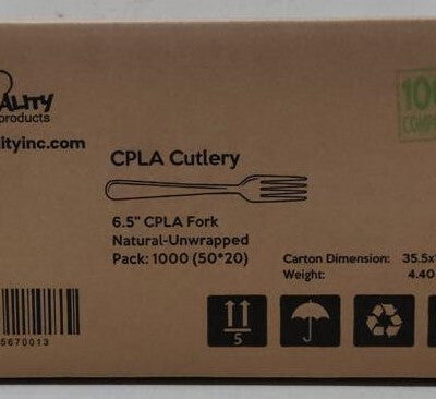 Compostable CPLA Forks – 1000 pcs