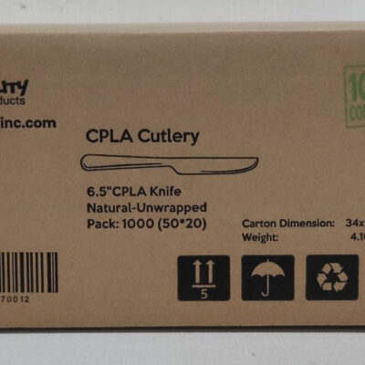 Compostable CPLA Knives – 1000 pcs