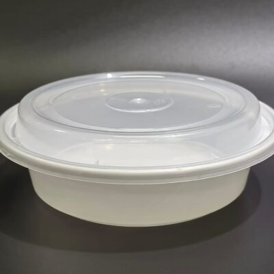 Chef Elite Microwavable Container – White, Round Combo. 32 oz, 150 sets