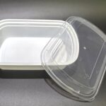 Dynasco Rectangular Microwavable Container – White, Heavy Duty, 38 oz, 150 sets