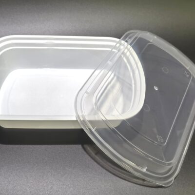 Koality Microwavable Rectangular Container – Heavy Duty, White, 38 oz, 150 Sets/Case