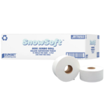 Snowsoft Mini Jumbo Toilet Paper Roll – 2-Ply, 3.29″ x 650′, 12 rolls – JRT-650