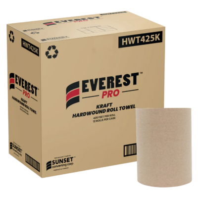 Everest Pro Hand Paper Towel Rolls – Kraft, 7.85″ x 425′, 12 rolls – HWT425K