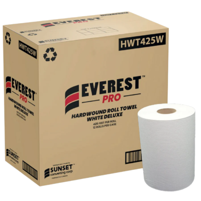 Everest Pro Hand Paper Towel Rolls – White, 7.85″ x 425′, 12 rolls – HWT425W