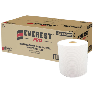 Everest Pro Hand Roll Paper Towel – White, 7.85″ x 800 ft, 6 Rolls/Case – HWT800W