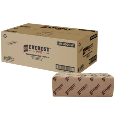 Everest Pro Multifold Hand Towel Sheets – White, 4000/Case