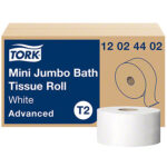 TORK Mini Jumbo Toilet Paper Roll White T2 – 2 Ply, 12 Rolls/Case