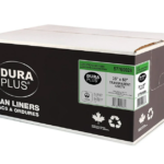 DuraPlus Garbage Bags – Strong, Clear, LLDPE, 35″ x 50″, 125/Case