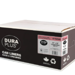 DuraPlus Garbage Bags – Extra Strong, Clear, LLDPE, 26″ x 36″, 125/Case
