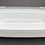 Dynasco Microwavable Rectangular Container Combo – Regular, White, 58 oz, 150 Sets/Case