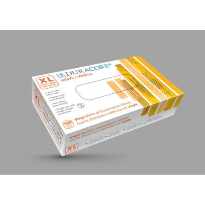 DuraCore Vinyl Gloves – Clear, 4 Mil, Extra Large, 100 pcs/Box