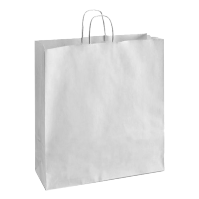 Paper Shopping Bags with Handles – 16″ x 6″ x 19″, White, 200/Case