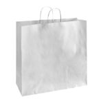 Paper Shopping Bags with Handles – 18″ x 7″ x 19″, White, 200/Case