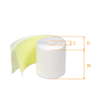 Bond Paper Receipt Roll – 2-Ply, 3″ x 100 ft, 50/Case
