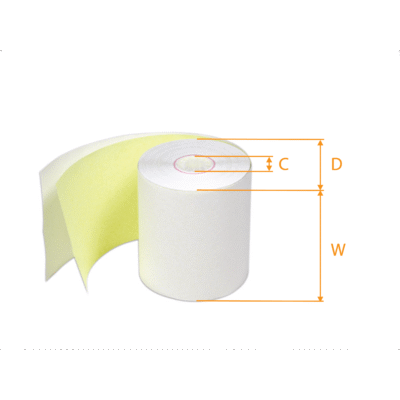 Bond Paper Receipt Roll – 2-Ply, 3″ x 100 ft, 50/Case