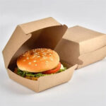 Kraft Ripple Burger Container – 105 x 105 x 87 mm, 250 pcs