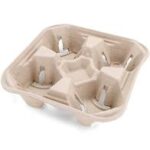 Cruiser Mover Pulp Cup Holder Tray – 4-Cup, 50 pcs/sleeve
