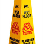 M2 Safety Caution Cone Sign – 4-Sided, Small, 36″