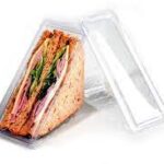Hinged Plastic Sandwich Wedge Container – 7″ x 4″ x 3.55″, 300 pcs