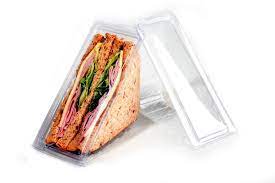 Hinged Plastic Sandwich Wedge Container – 7″ x 4″ x 3.55″, 300 pcs